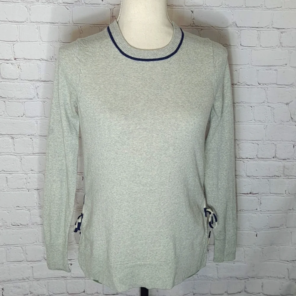 J. Crew Grey Tippi Side Tie Sweater